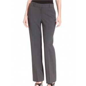 Anne Klein stretch wool straight leg pants trousers dress pants gray 4